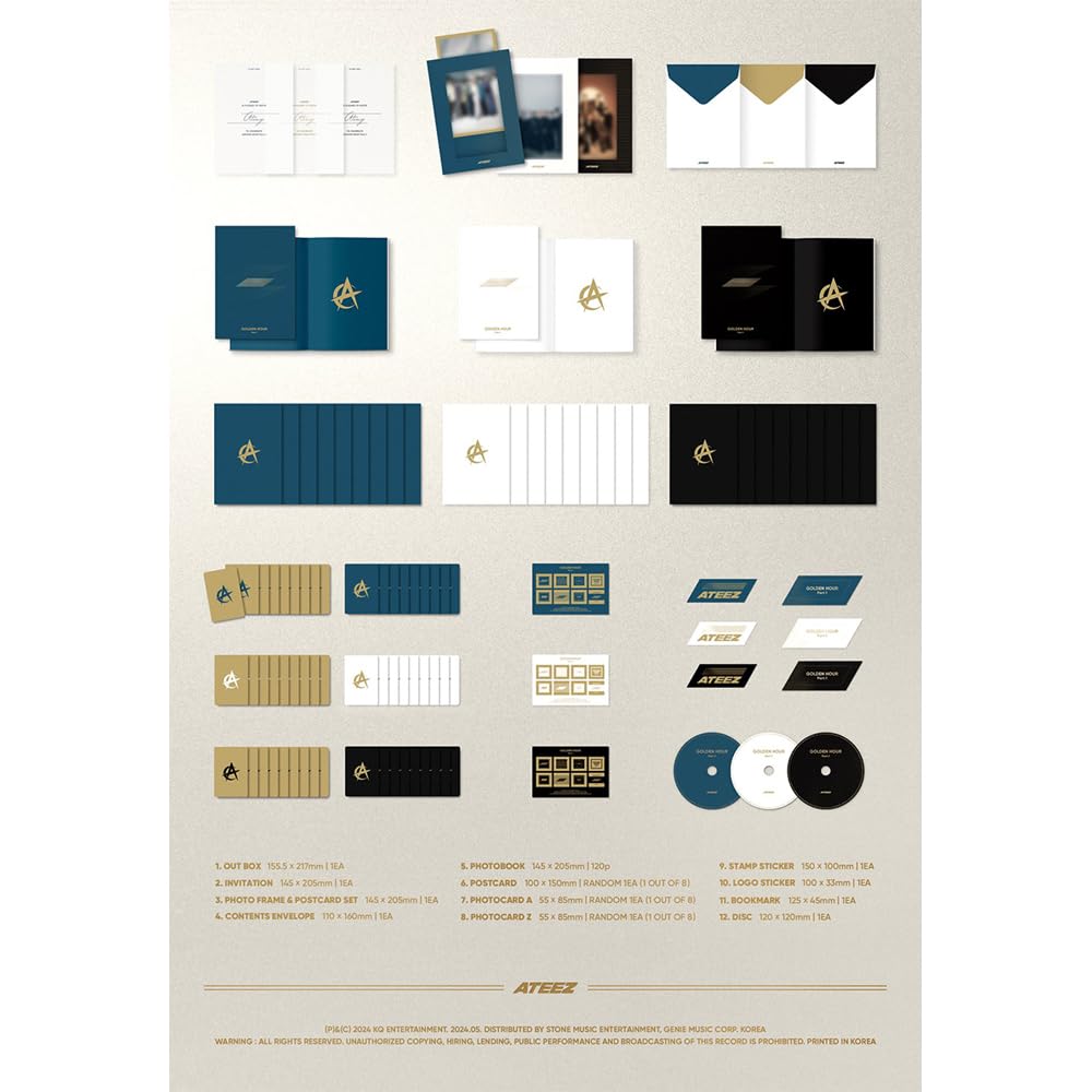 Dreamus ATEEZ Golden Hour: Parte 1 10º Mini Álbum (Golden Hour